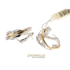 CHIMENTO orecchini oro bianco e rosa con diamanti referenza 82155002 new